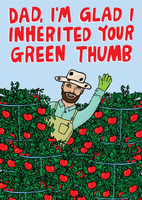 Dad Green Thumb Card